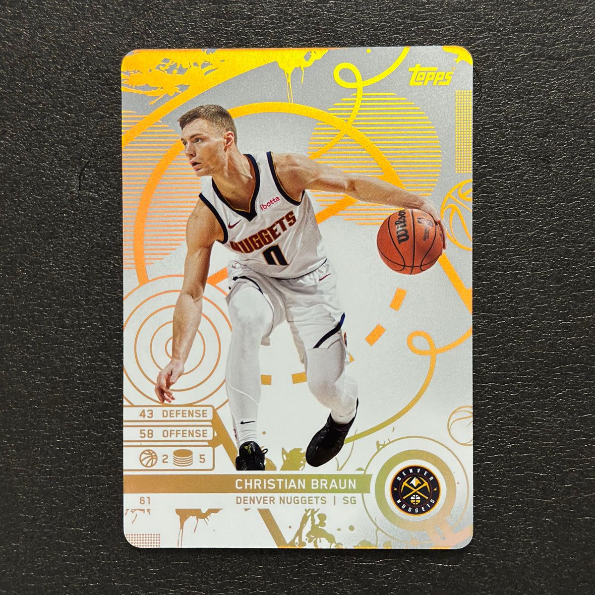 2025-26 Topps Match Attax NBA Christian Braun #61 White Base – exact card, flat front