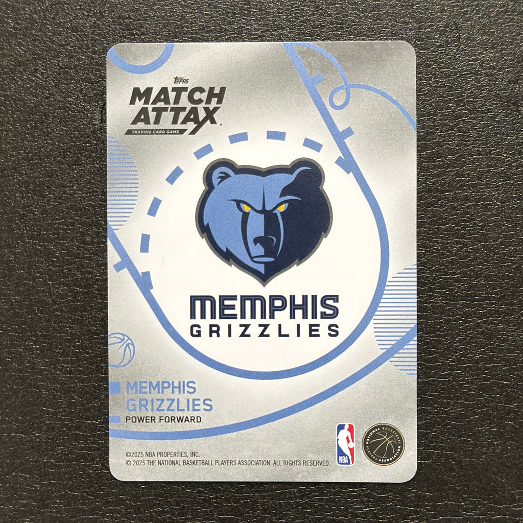 2025-26 Topps Match Attax NBA Jaren Jackson Jr. #110 White Base – exact card, flat back