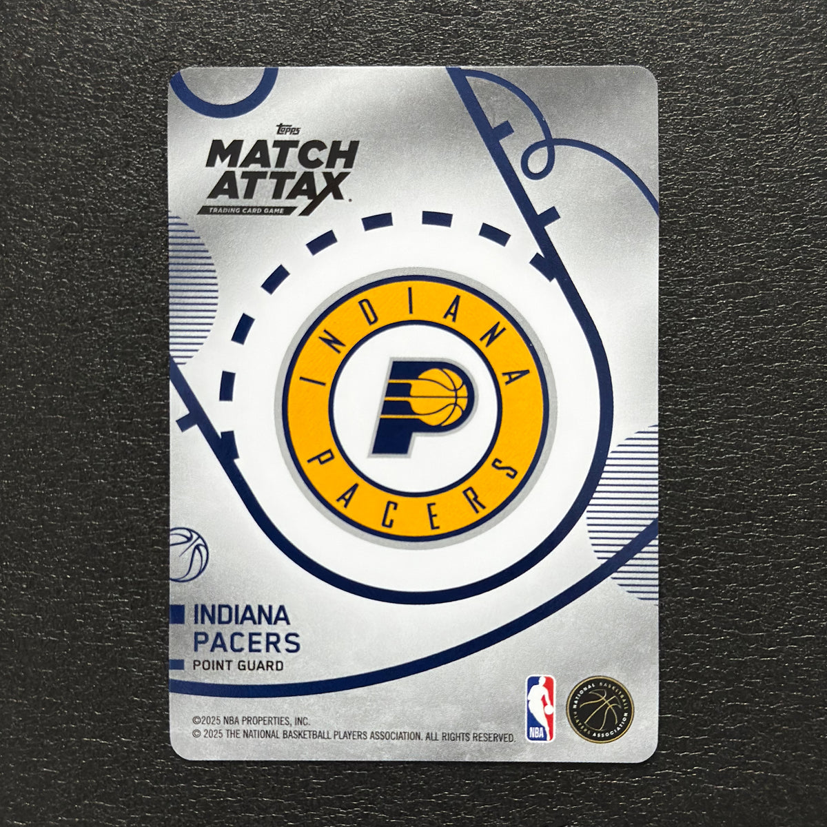 2025-26 Topps Match Attax NBA Tyrese Haliburton #28 White Base – exact card, flat back