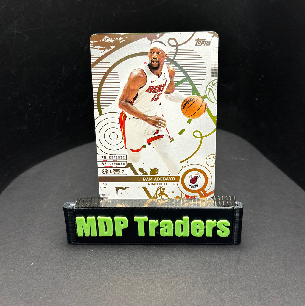 2025-26 Topps Match Attax Bam Adebayo #46 White Base - front, stand view