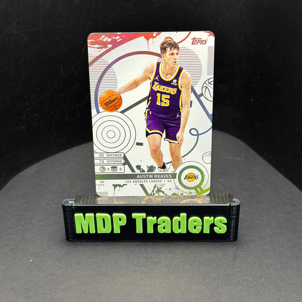 2025-26 Topps Match Attax Austin Reaves #90 White Base - front, stand view