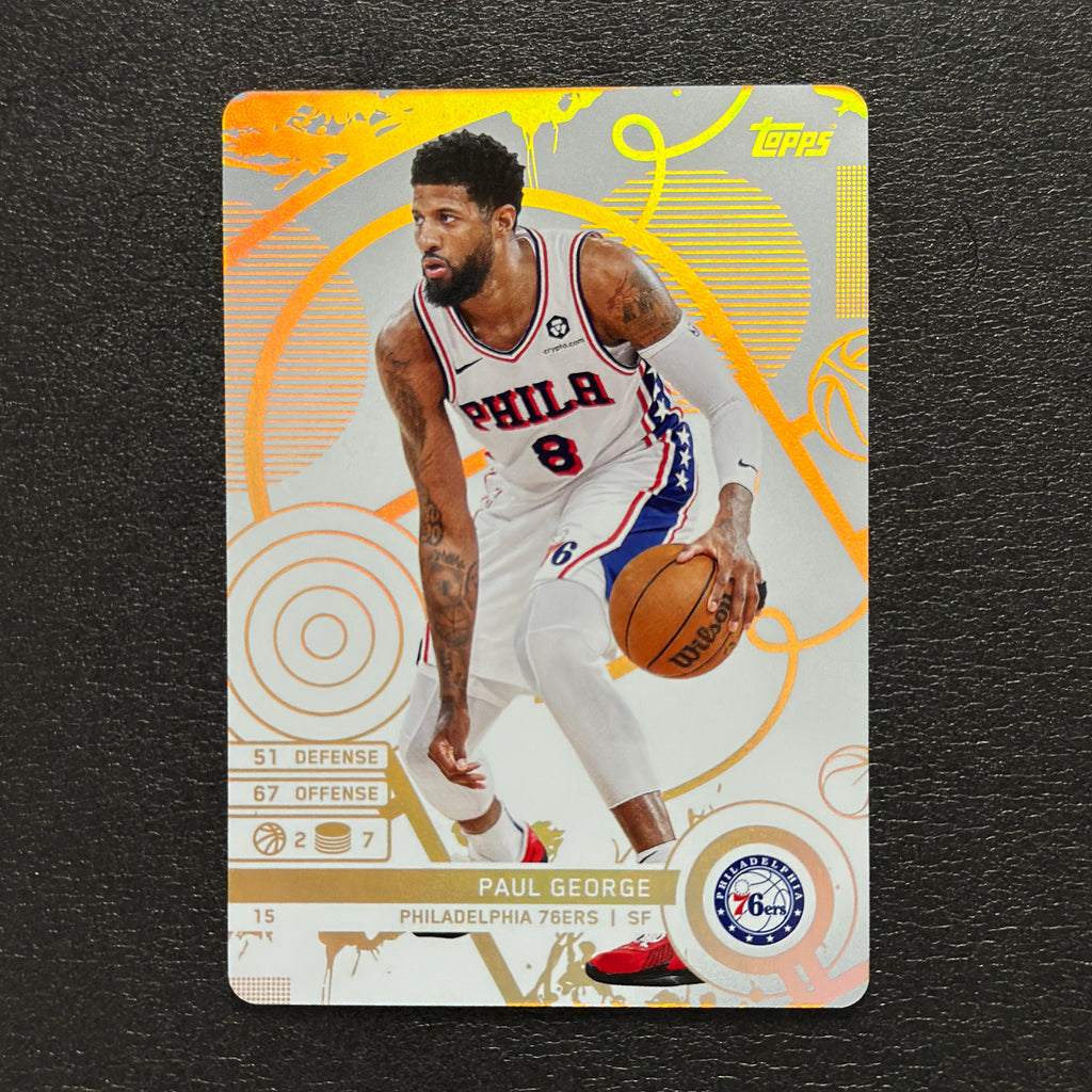 2025-26 Topps Match Attax Paul George #15 White Base - front, flat view