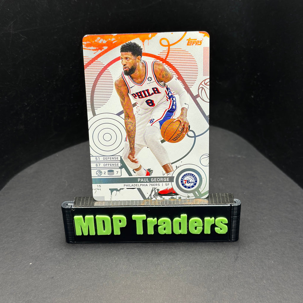 2025-26 Topps Match Attax Paul George #15 White Base - front, stand view