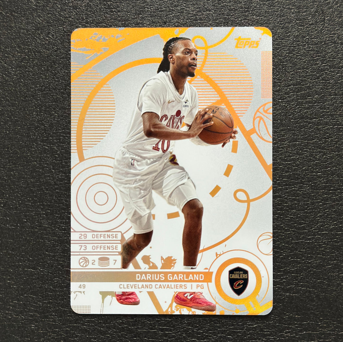 2025-26 Topps Match Attax Darius Garland #49 White Base - front, flat view