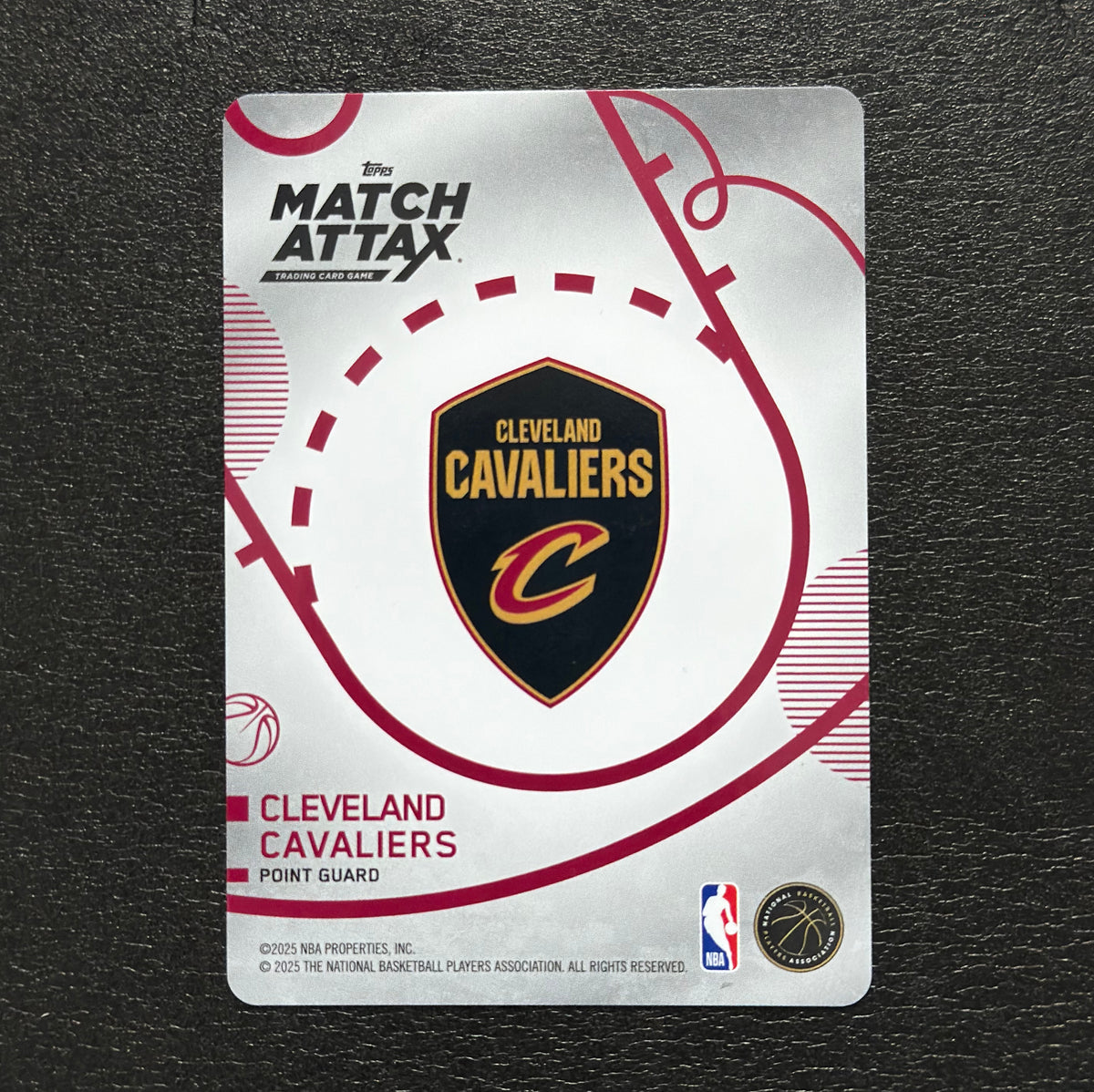 2025-26 Topps Match Attax Darius Garland #49 White Base - back, flat view
