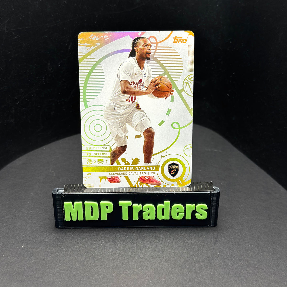 2025-26 Topps Match Attax Darius Garland #49 White Base - front, stand view