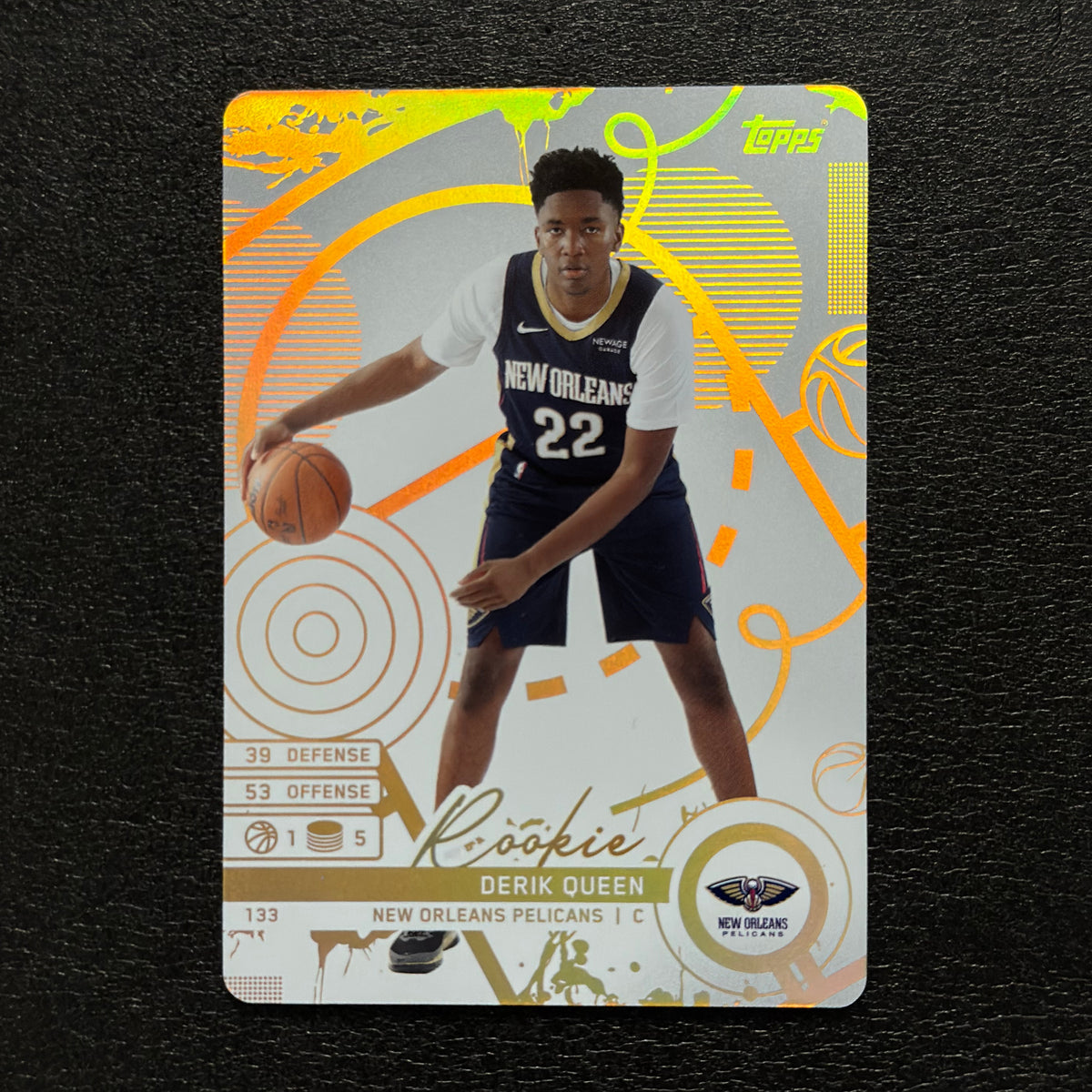 2025-26 Topps Match Attax Derik Queen #133 White Base - front, flat view