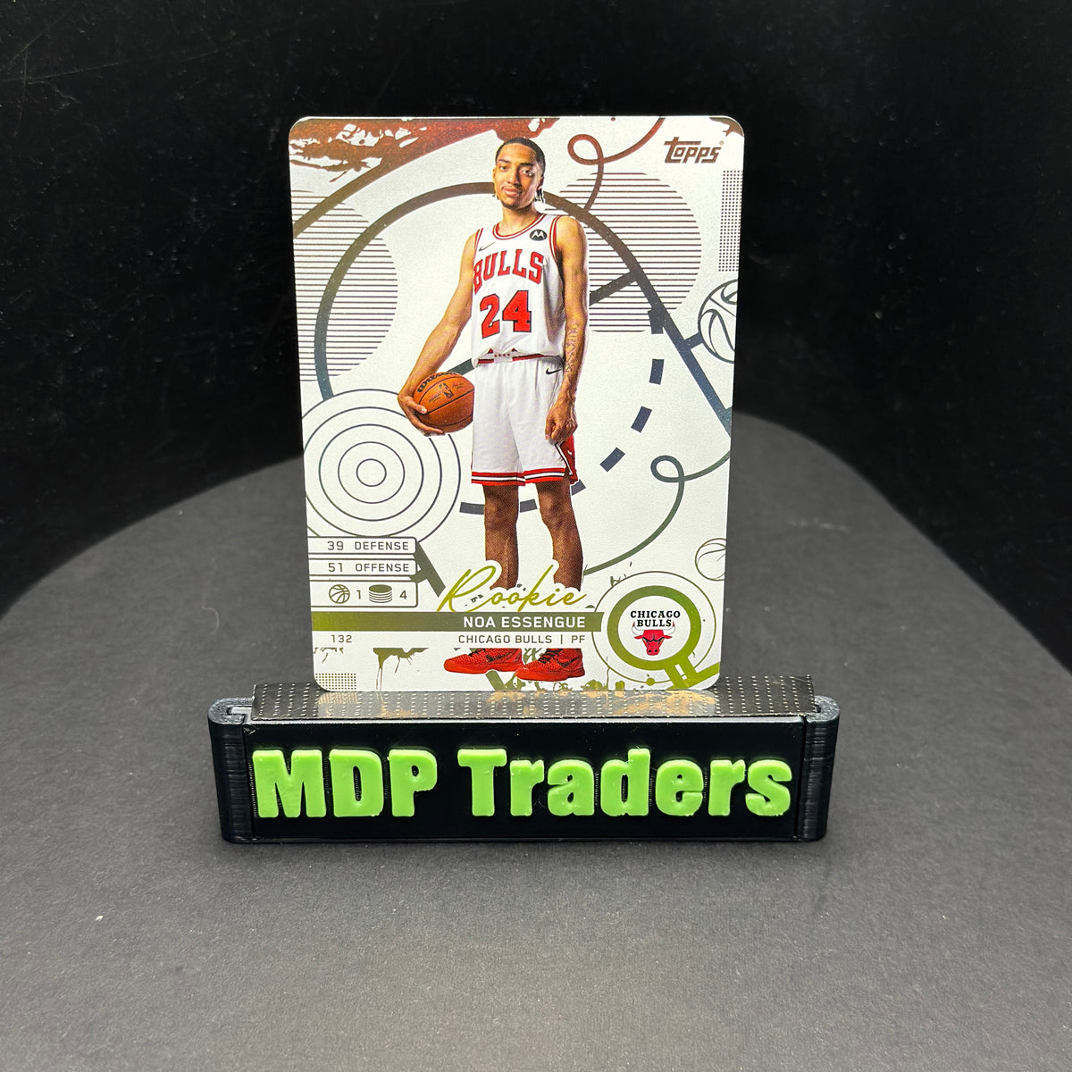 2025-26 Topps Match Attax Noa Essengue #132 White Base - front, stand view