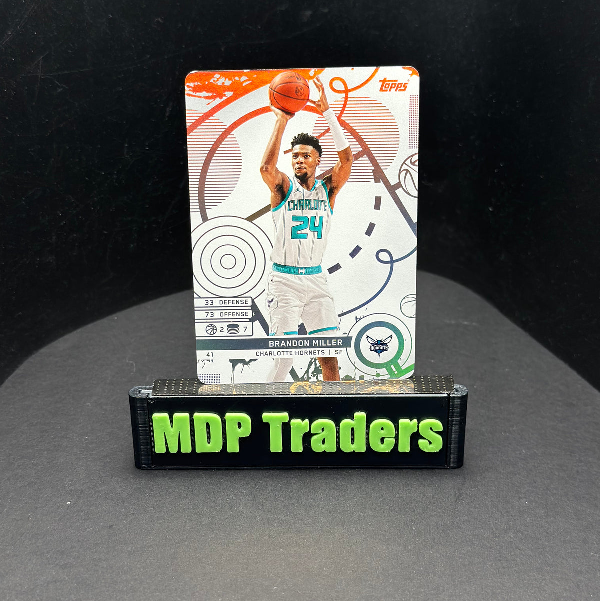 2025-26 Topps Match Attax Brandon Miller #41 White Base - front, stand view