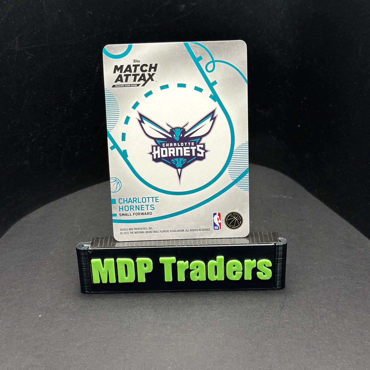 2025-26 Topps Match Attax Brandon Miller #41 White Base - back, stand view