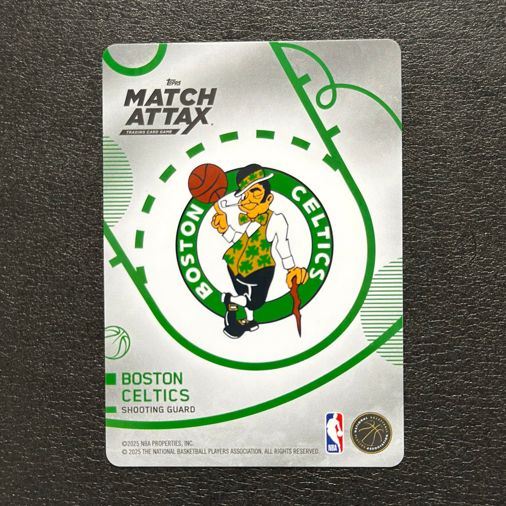 2025-26 Topps Match Attax Derrick White #4 White Base - back, flat view