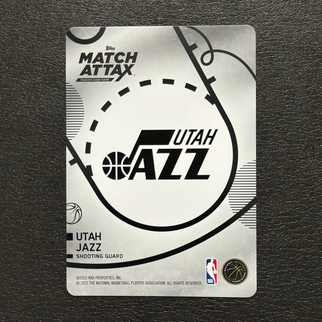 2025-26 Topps Match Attax Collin Sexton #144 White Base - back, flat view