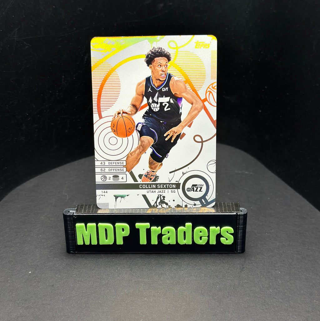 2025-26 Topps Match Attax Collin Sexton #144 White Base - front, stand view