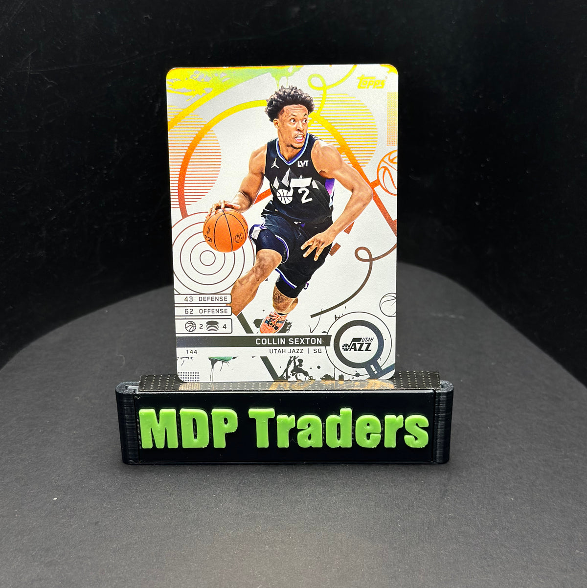 2025-26 Topps Match Attax Collin Sexton #144 White Base - front, stand view