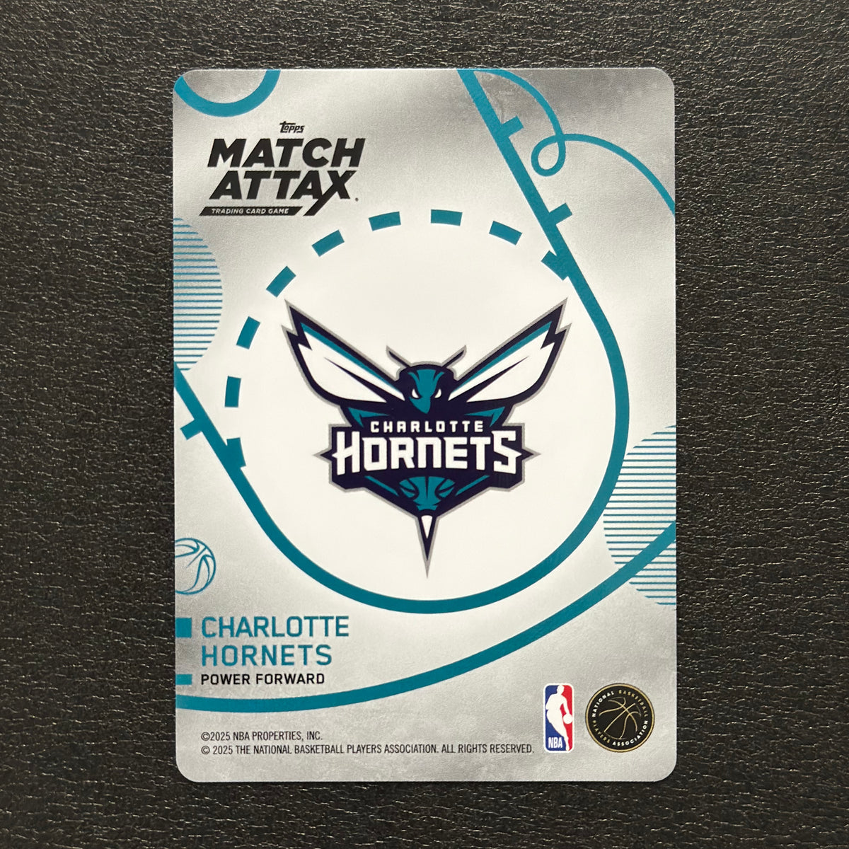 2025-26 Topps Match Attax Miles Bridges #42 White Base - back, flat view