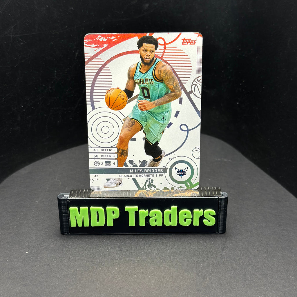 2025-26 Topps Match Attax Miles Bridges #42 White Base - front, stand view