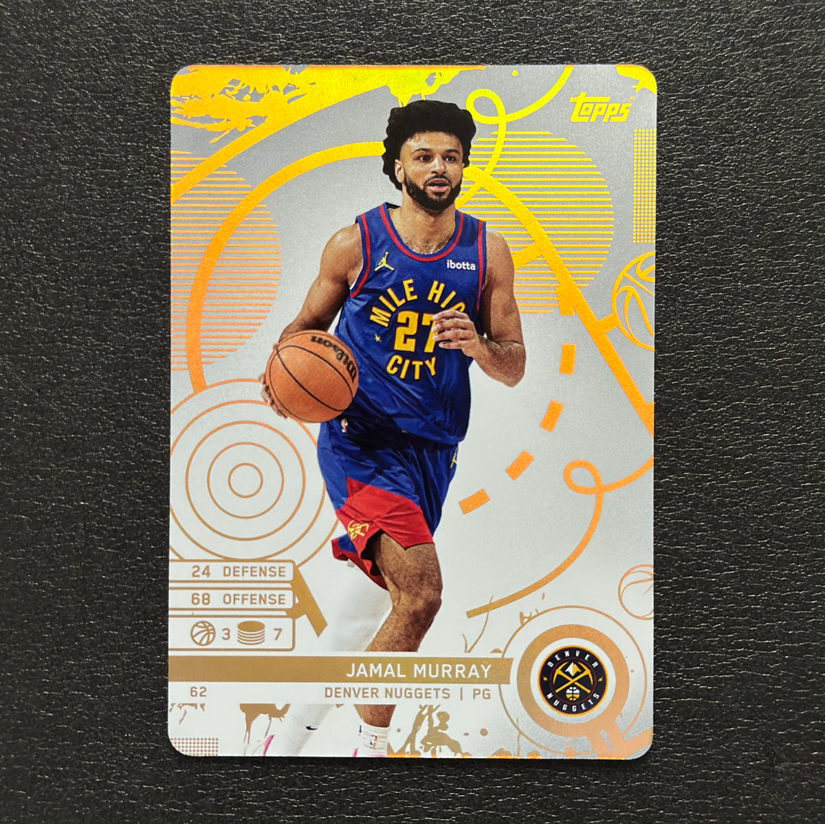 2025-26 Topps Match Attax Jamal Murray #62 White Base - front, flat view