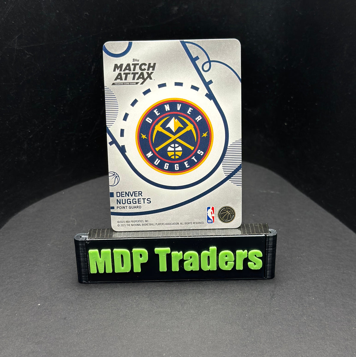 2025-26 Topps Match Attax Jamal Murray #62 White Base - back, stand view