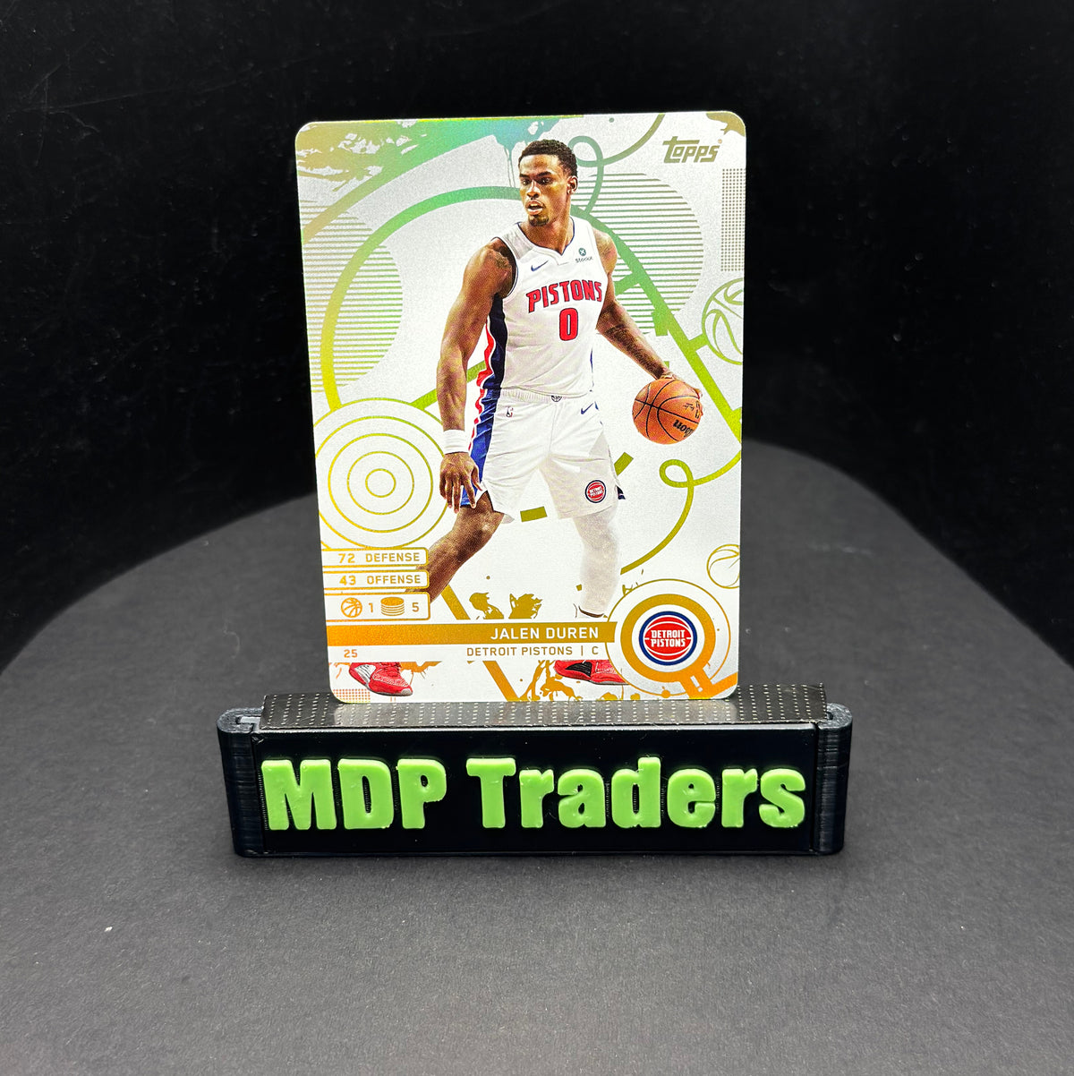 2025-26 Topps Match Attax Jalen Duren #25 White Base - front, stand view
