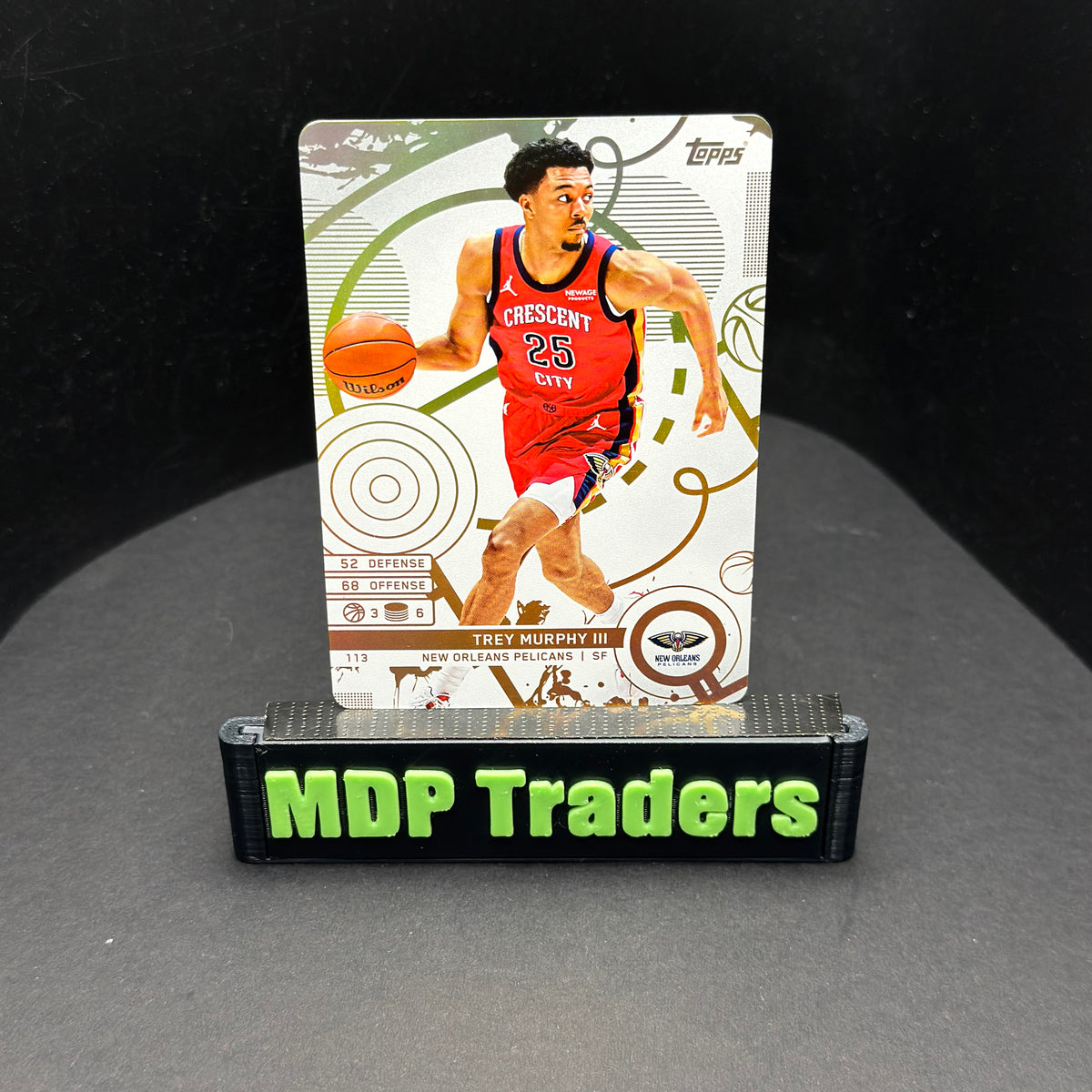 2025-26 Topps Match Attax Trey Murphy III #113 White Base - front, stand view