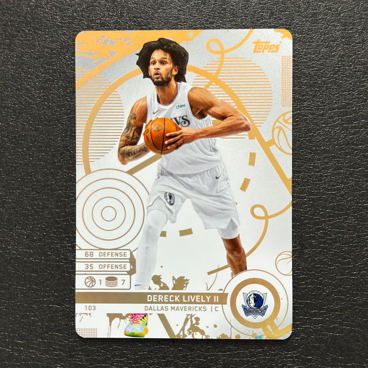 2025-26 Topps Match Attax Dereck Lively II #103 White Base - front, flat view