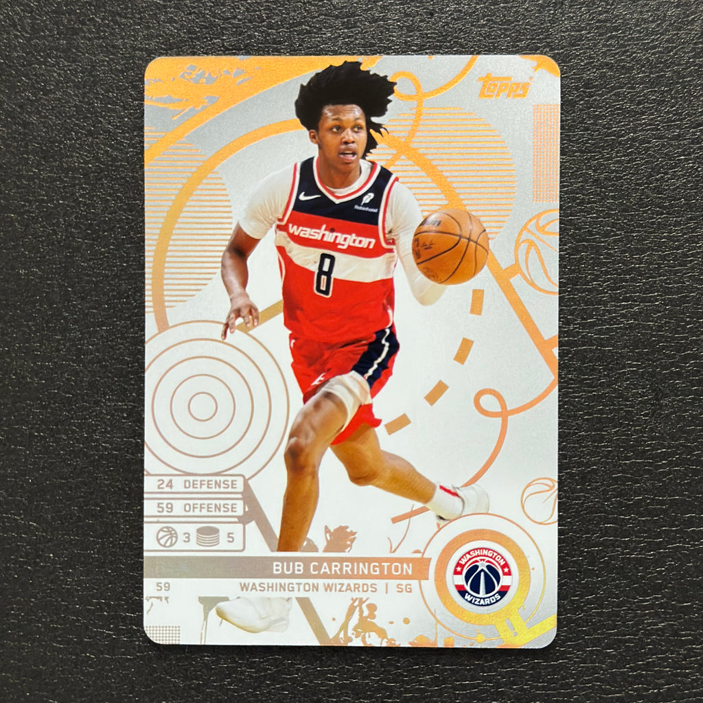 2025-26 Topps Match Attax Bub Carrington #59 White Base - front, flat view
