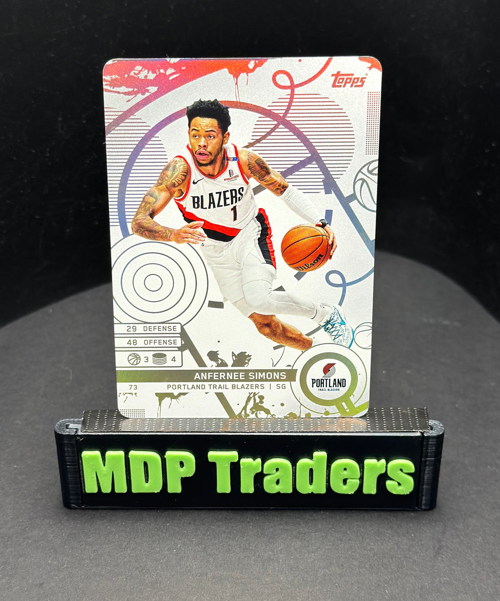 2025-26 Topps Match Attax Anfernee Simons #73 White Base — stand front