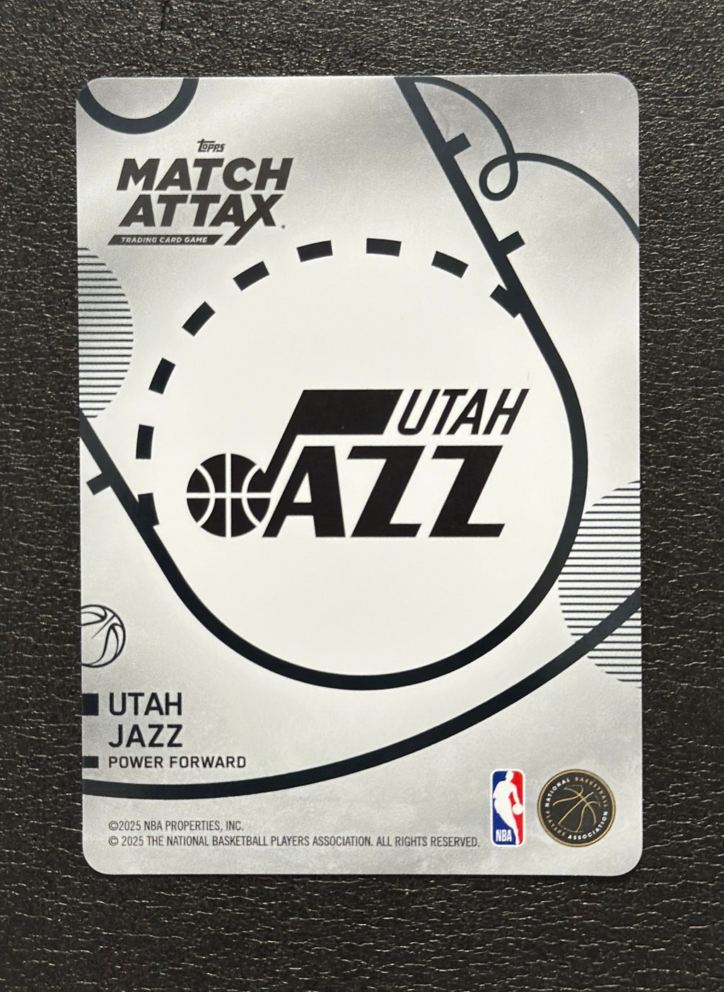 2025-26 Topps Match Attax Lauri Markkanen #77 White Base — flat back