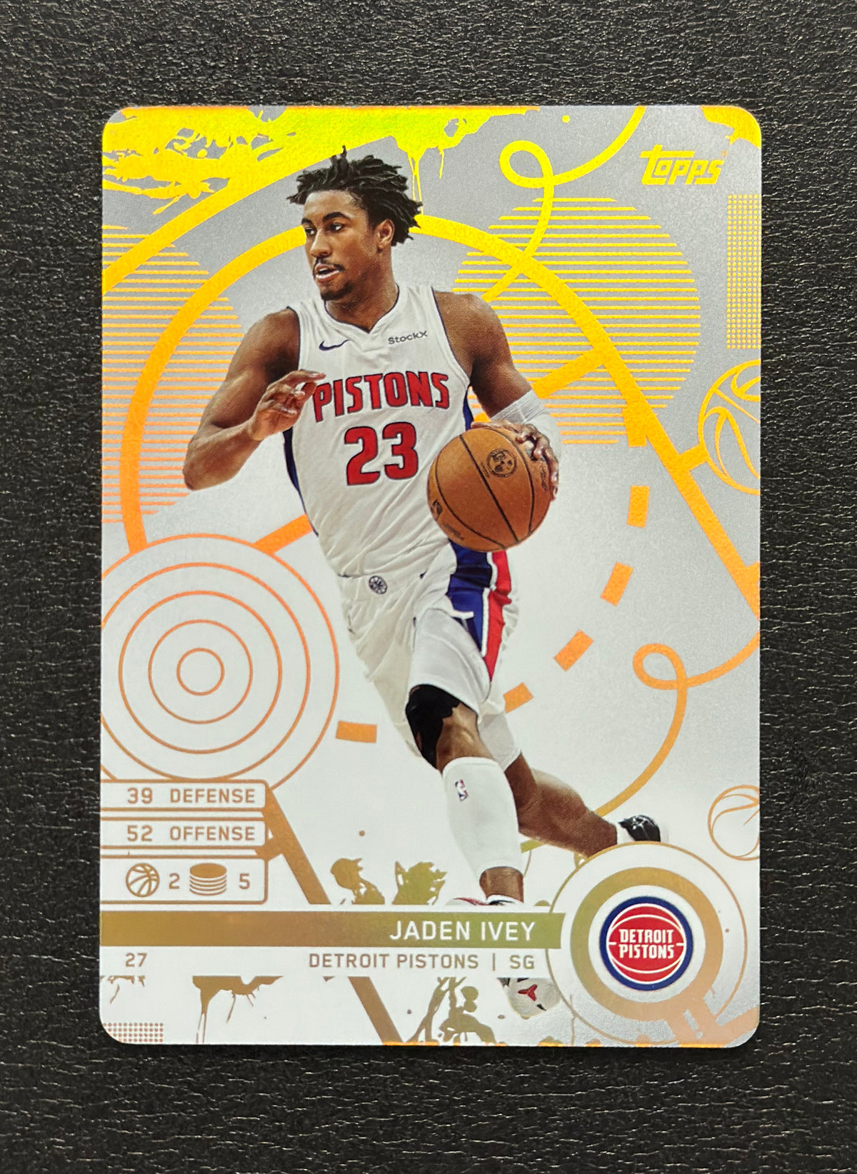 2025-26 Topps Match Attax Jaden Ivey #27 White Base — flat front