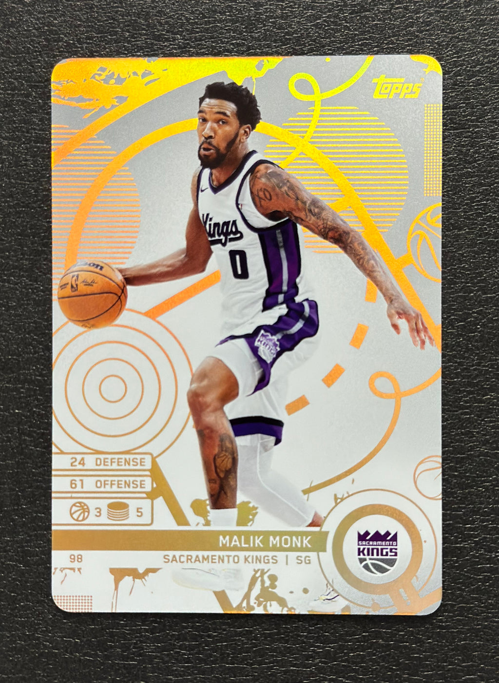 2025-26 Topps Match Attax Malik Monk #98 White Base — flat front
