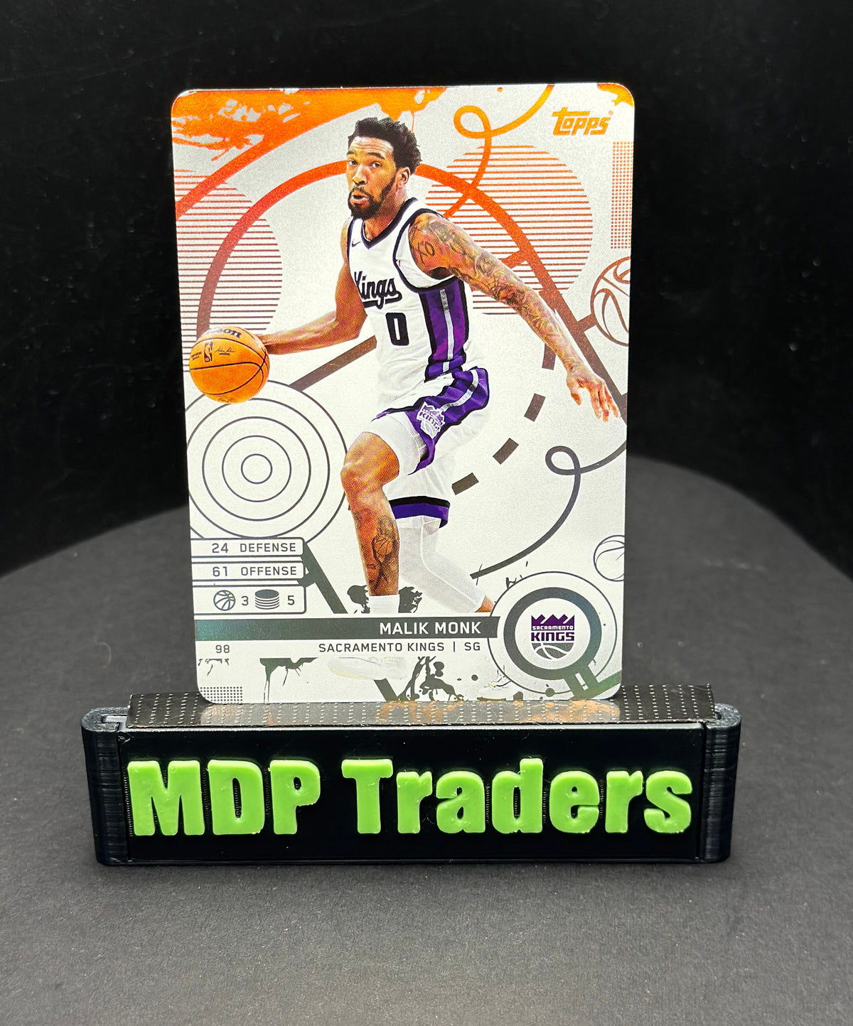 2025-26 Topps Match Attax Malik Monk #98 White Base — stand front