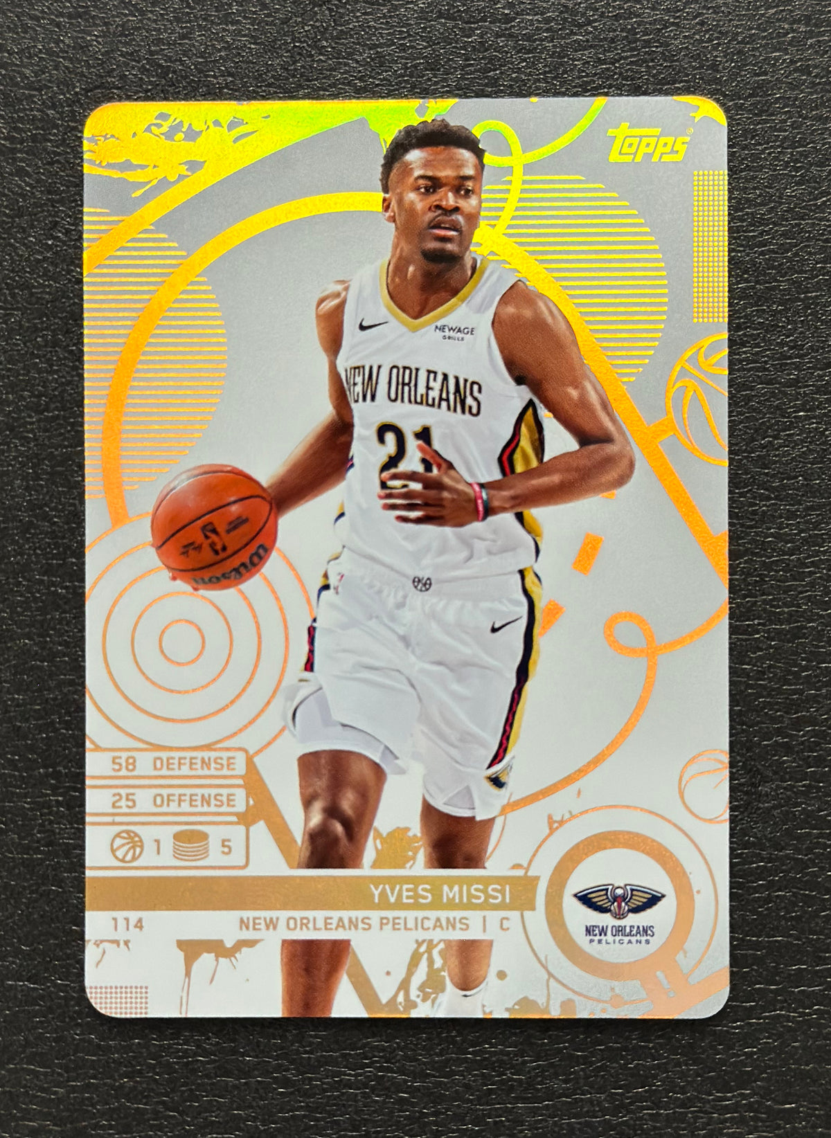 2025-26 Topps Match Attax Yves Missi #114 White Base — flat front