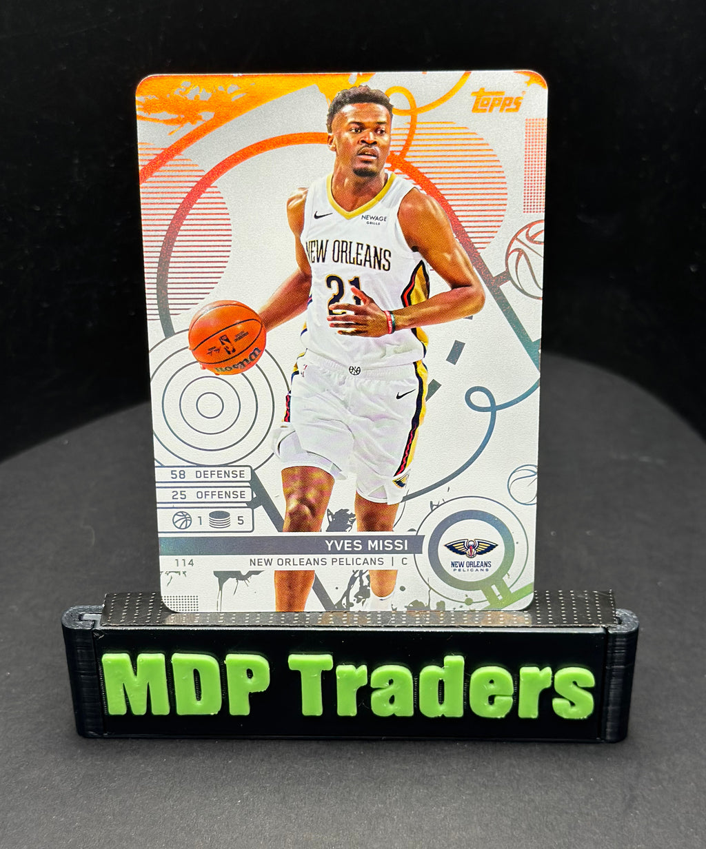 2025-26 Topps Match Attax Yves Missi #114 White Base — stand front