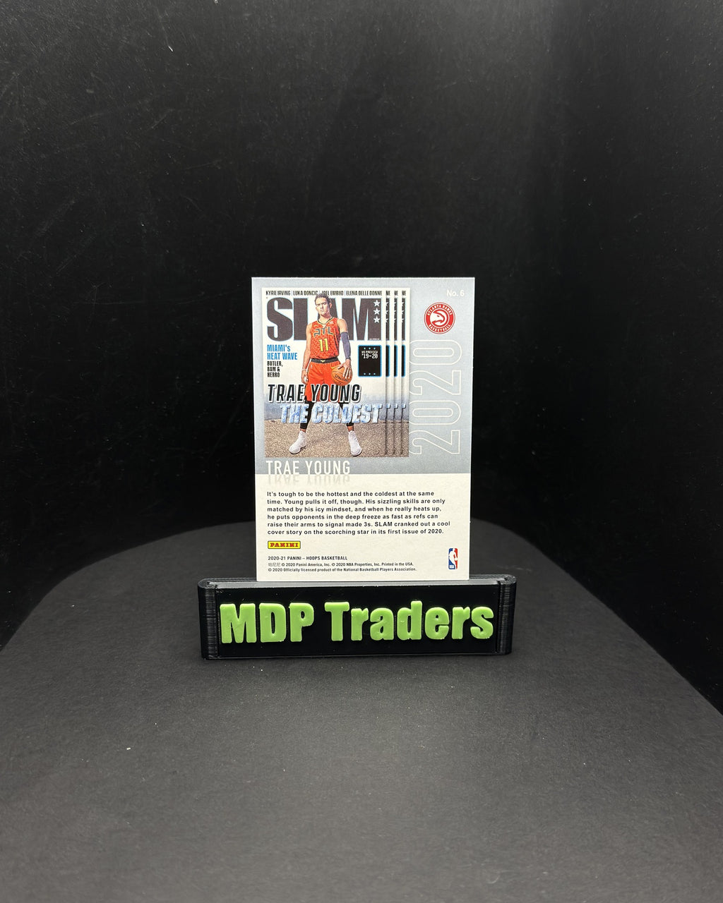 2020-21 Panini NBA Hoops Trae Young SLAM #6 - display back