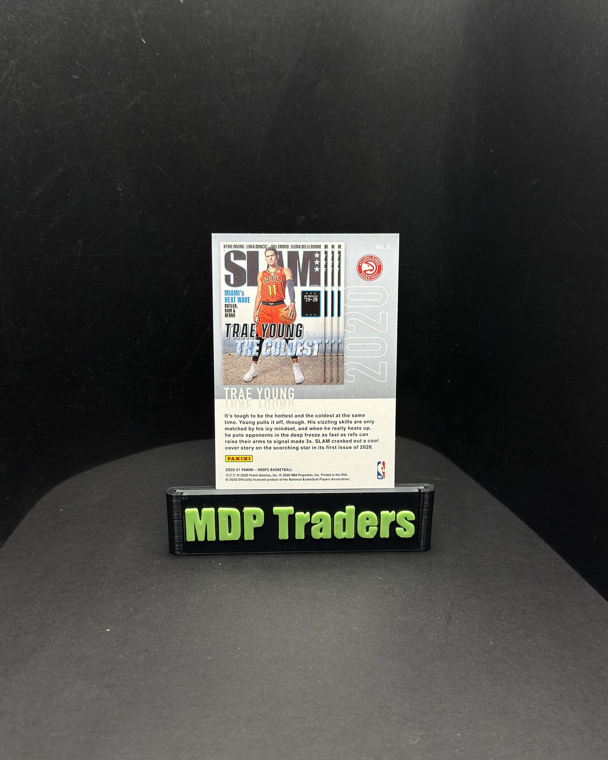 2020-21 Panini NBA Hoops Trae Young SLAM #6 - display back