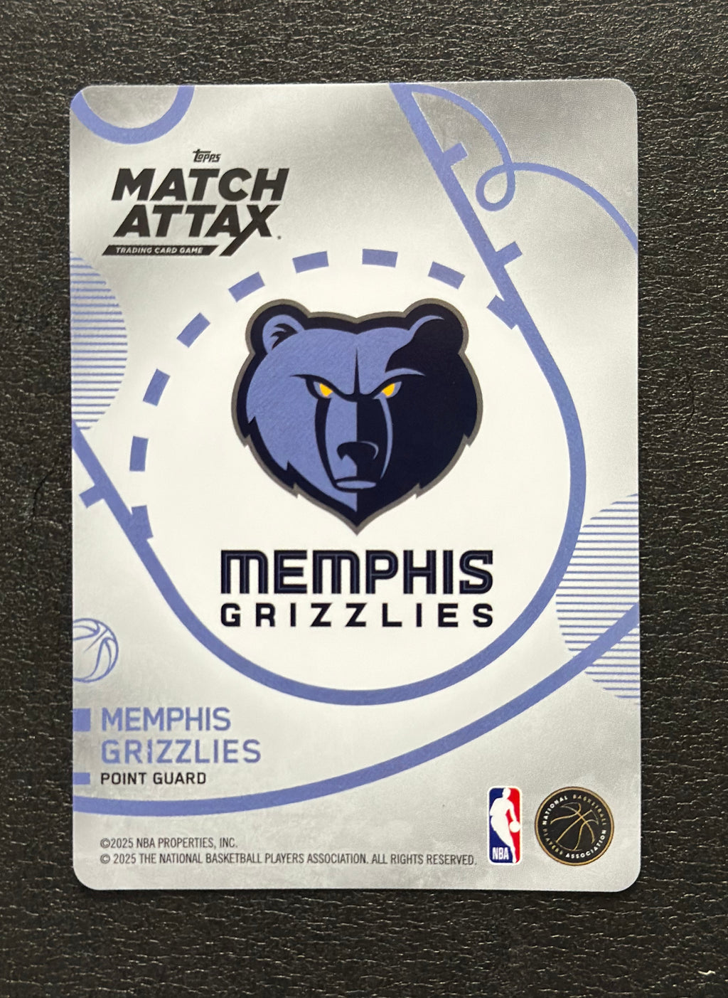 2025-26 Topps Match Attax Ja Morant #108 White Base — flat back