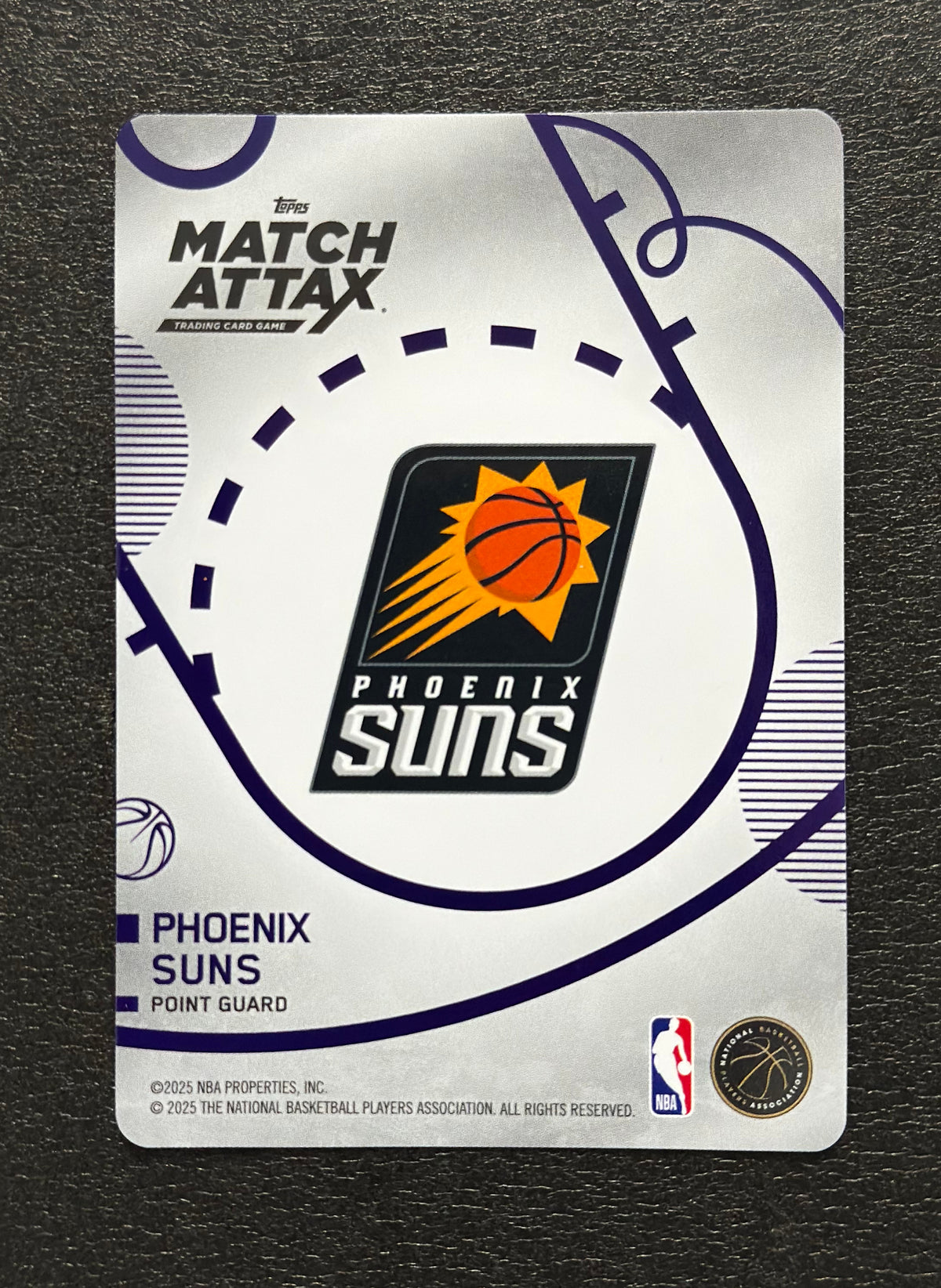 2025-26 Topps Match Attax Devin Booker #92 White Base — flat back