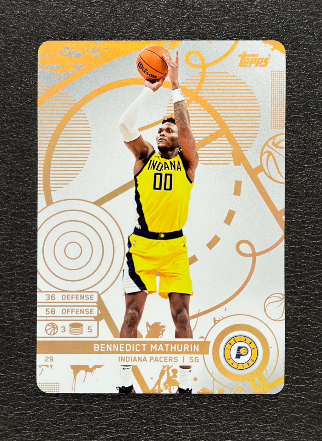 2025-26 Topps Match Attax Bennedict Mathurin #29 White Base — flat front