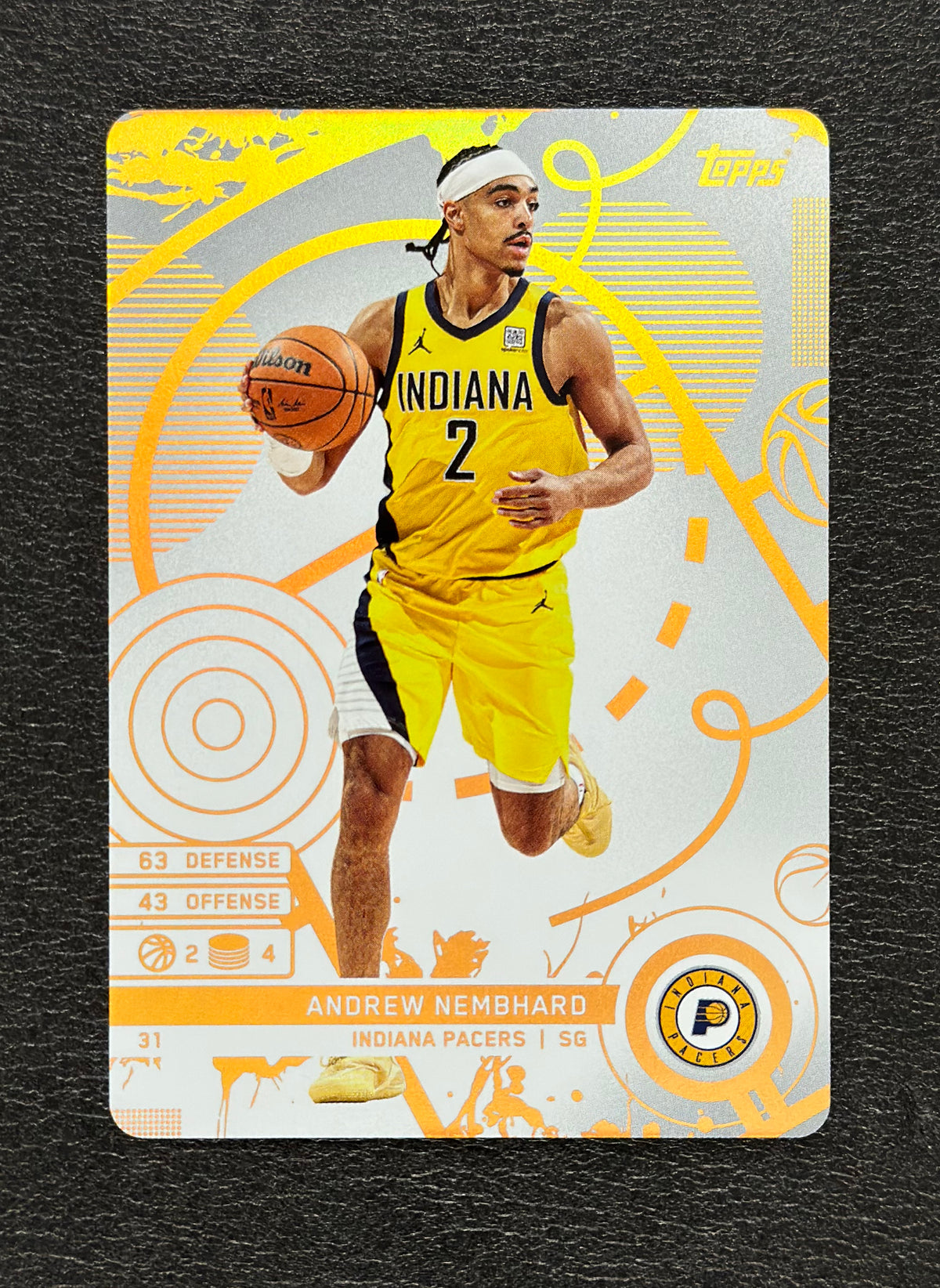 2025-26 Topps Match Attax Andrew Nembhard #31 White Base — flat front