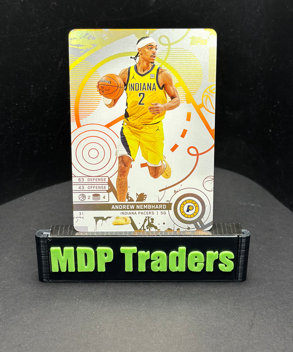 2025-26 Topps Match Attax Andrew Nembhard #31 White Base — stand front