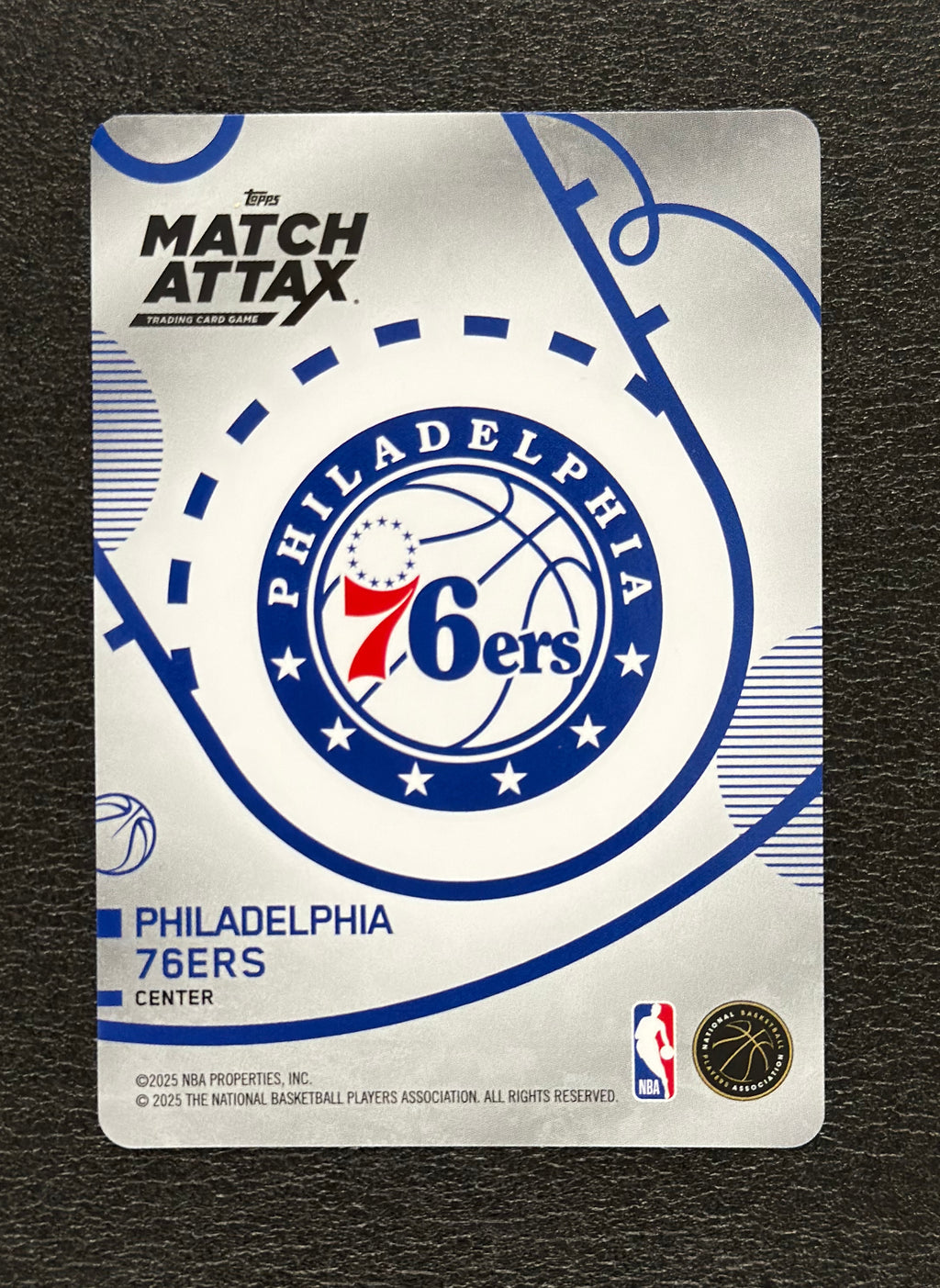 2025-26 Topps Match Attax Joel Embiid #14 White Base — flat back