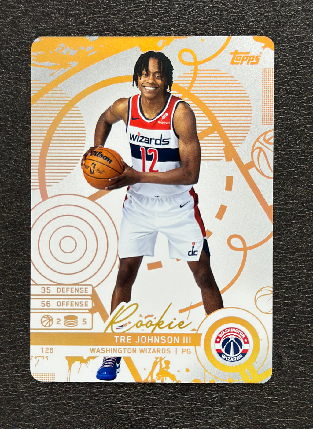 2025-26 Topps Match Attax Tre Johnson III #126 White Base — flat front