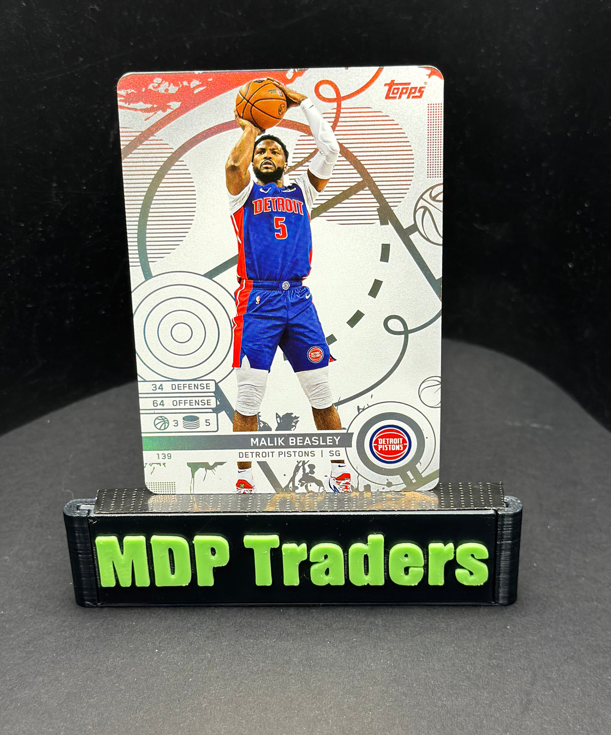 2025-26 Topps Match Attax Malik Beasley #139 White Base — stand front