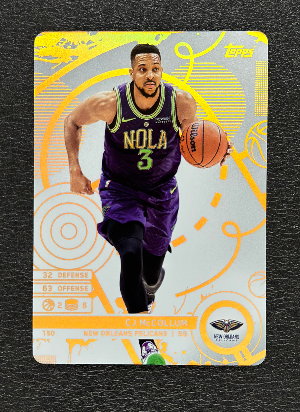 2025-26 Topps Match Attax CJ McCollum #150 White Base — flat front