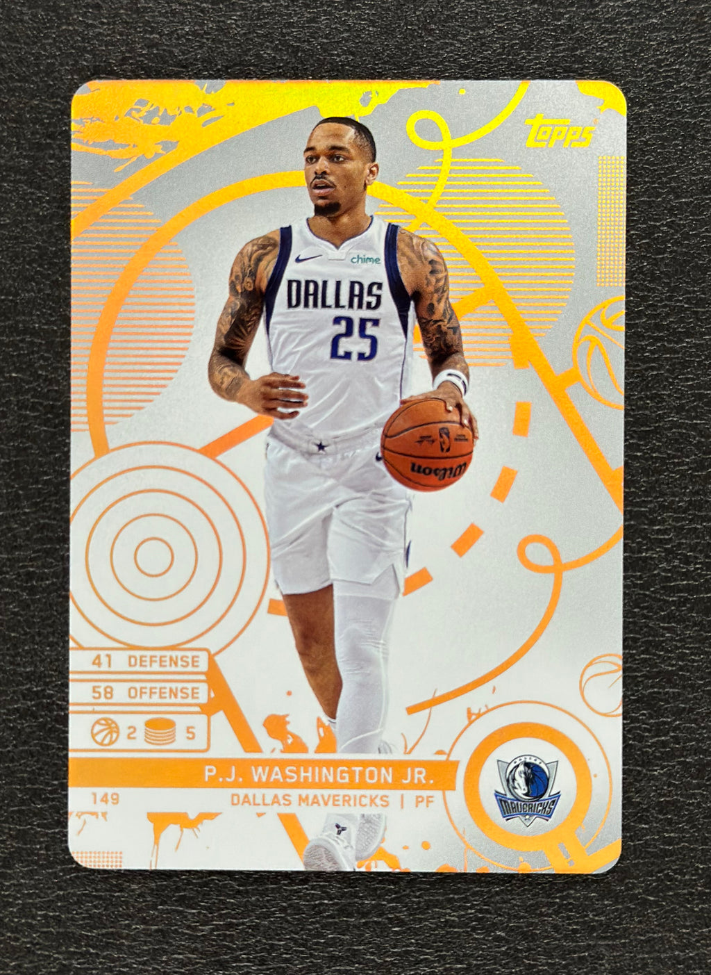 2025-26 Topps Match Attax P.J. Washington Jr. #149 White Base — flat front