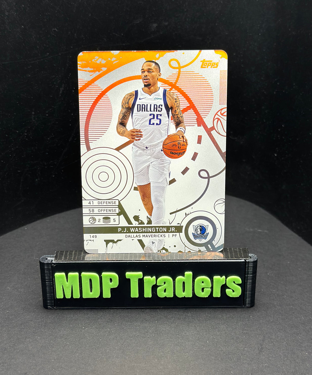 2025-26 Topps Match Attax P.J. Washington Jr. #149 White Base — stand front