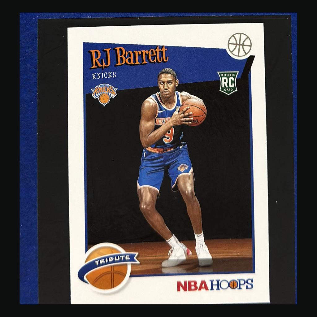 2019-20 Panini NBA Hoops Hoops Tribute R.J. Barrett RC #298 — front view