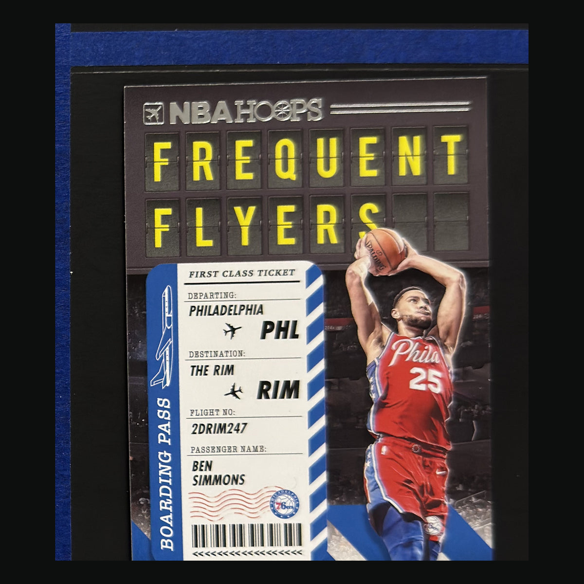 2020-21 Panini NBA Hoops Frequent Flyers Ben Simmons #10 — front view