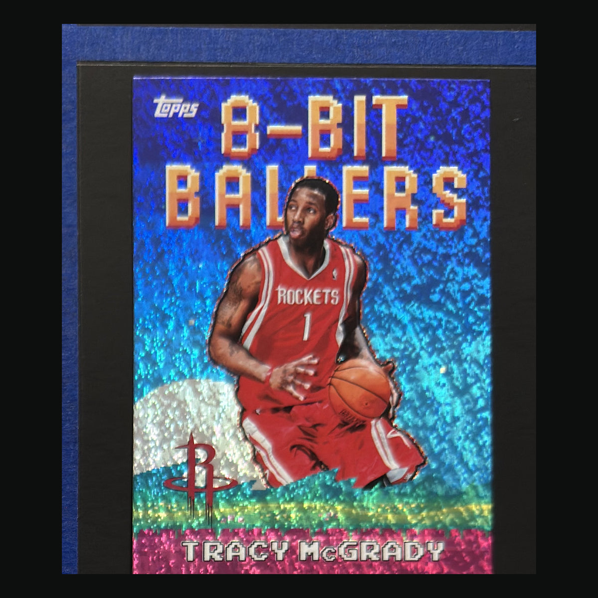 2025-26 Topps 8-Bit Ballers Sand-Glitter Holo Foil Tracy McGrady #8B-27 — front view