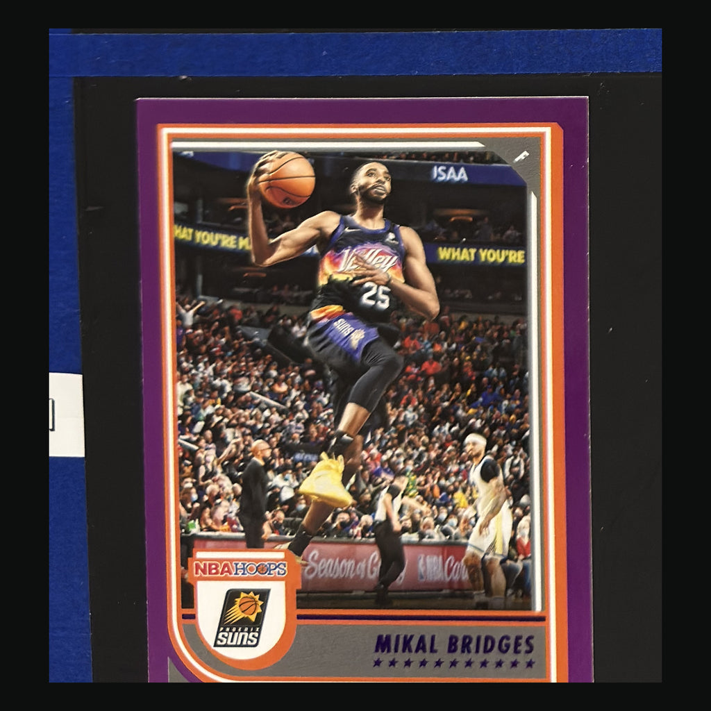 2022-23 Panini NBA Hoops Purple Mikal Bridges #163 front